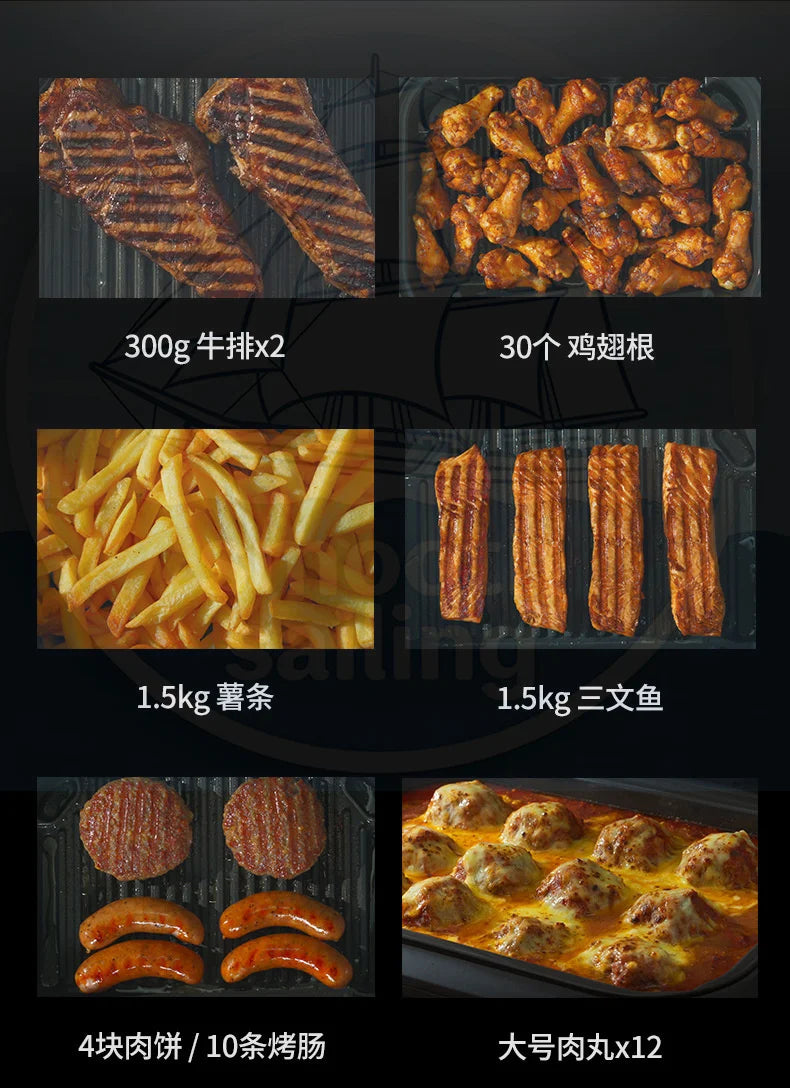 110V 220V Intelligent Fully Automatic Steak Grill Household High Temperature Multi-function Electric Cooking Pan