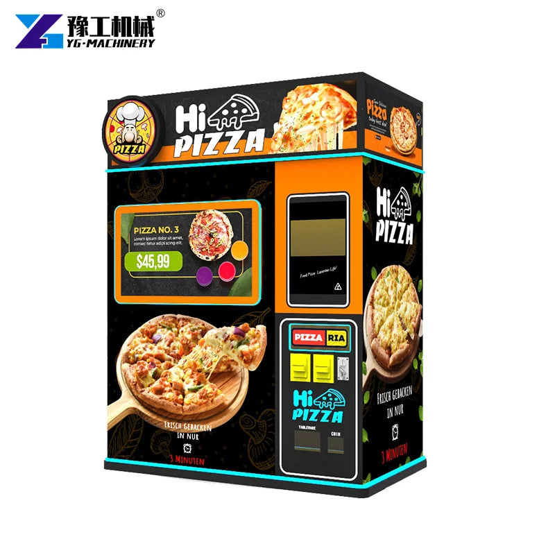 Smart Makes Fresh Pizza Vending Machine Automatic Pizza Touch Screen Pizza See Through Vending Machine