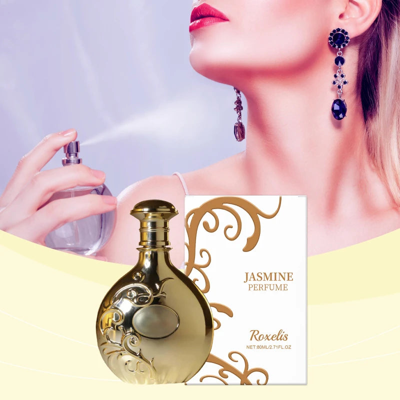 Dubai Arabian Perfume Spray Jasmine Floral Scent Natural Fresh Soft Sweet Charming Romantic Date Night Fragrance Elegant Aroma