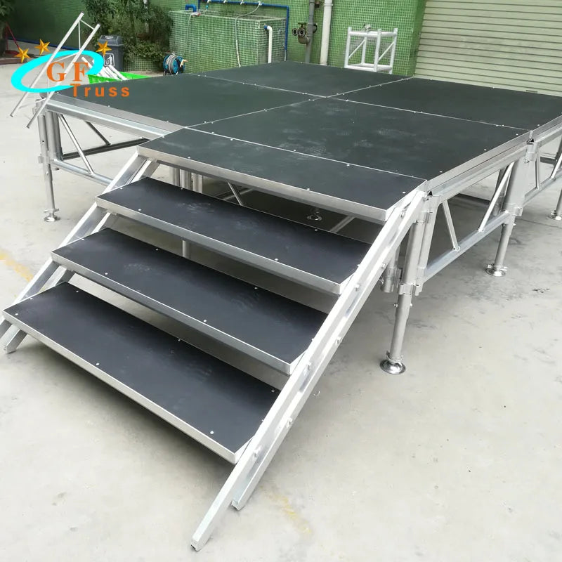 4*8 ft Easy-install Mobile Foldable Aluminum Stage Platform for Events
