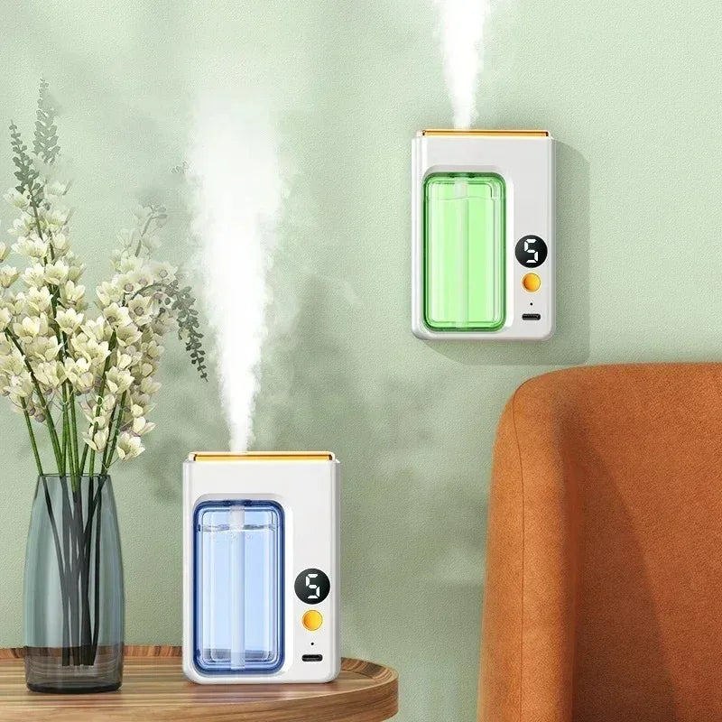 Car Humidifier Automatic Aromatherapy Diffuser Perfume Air Freshener with Display Jasmine Scent Essential Oil for Bathroom