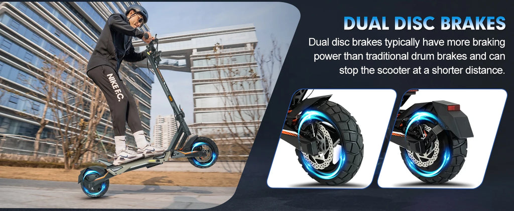 Electric Scooter 1500W Motor for Adults, 48V Battery, 40mph Max Speed, Up to 45 Miles Range, 10 Inch Tires