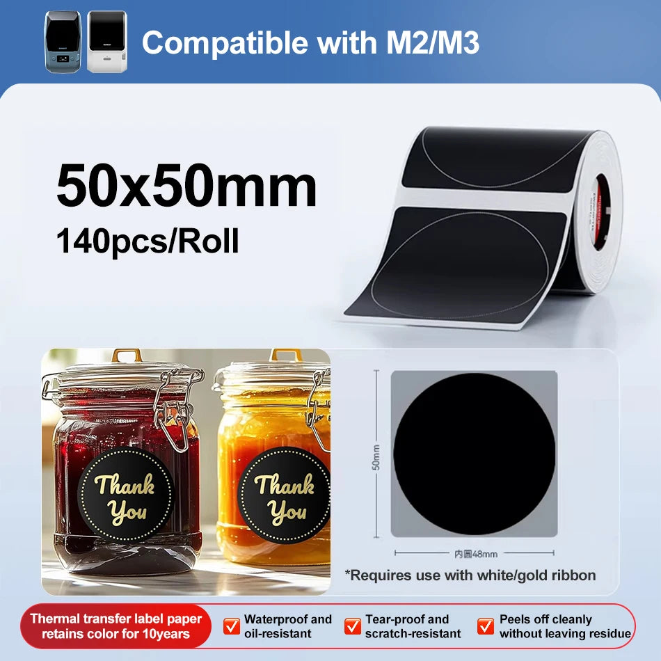 M2 Niimbot Portable Thermal Transfer Label Printer Multi-function Sticker Label Maker Machine for Office Clothes Tag Power Cable