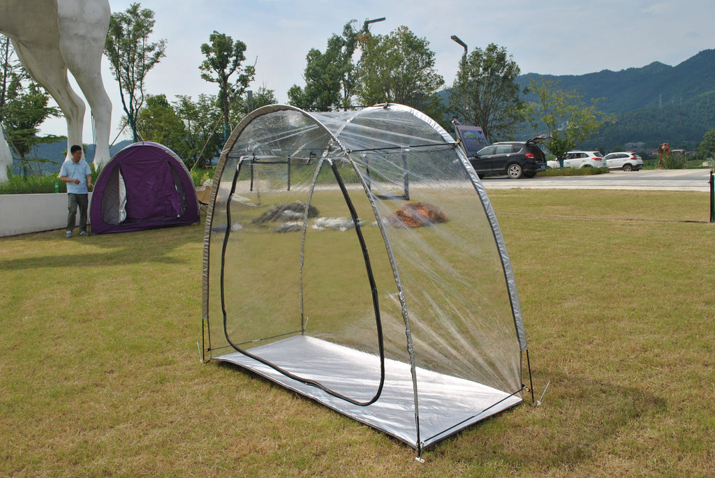 Weather Resistant Outdoor Clear Tent for Bike Trip Camping Picnic Winter Sports Transparent Fishing Shelter Garden 4 Season