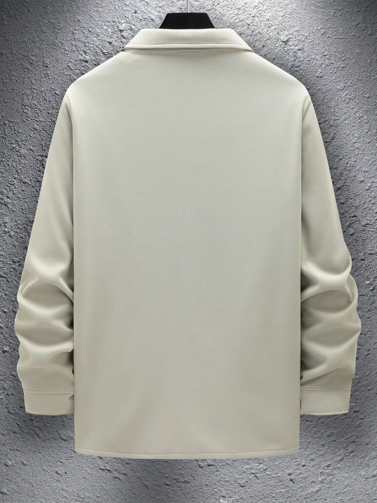 2025 new men's casual spring and autumn solid color single-breasted jacket pocket long-sleeved coat