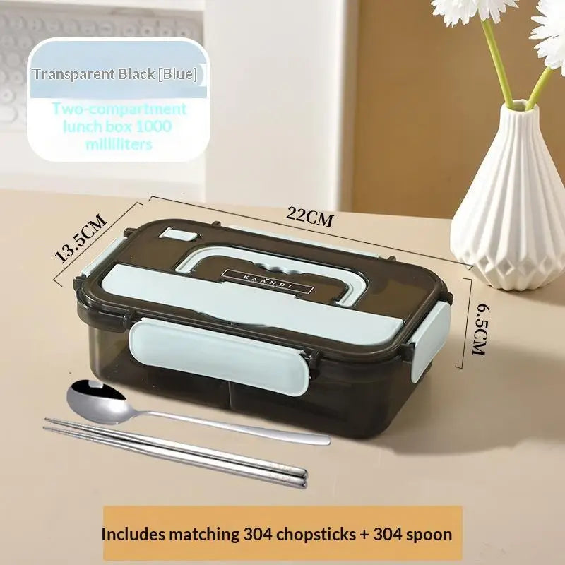Bento Lunch Box Leak Proof: 2/3 Compartment Lids Food Grade Work School Travel Daily Meal Prep