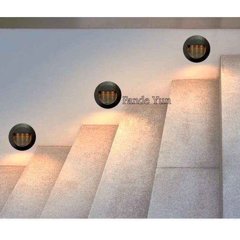 LED Stair Light 3W 5W Recessed LED Step Lamp Pathway Wall Corner Lamps AC85-265V Wall Light DC12V Outdoor Waterproof IP65