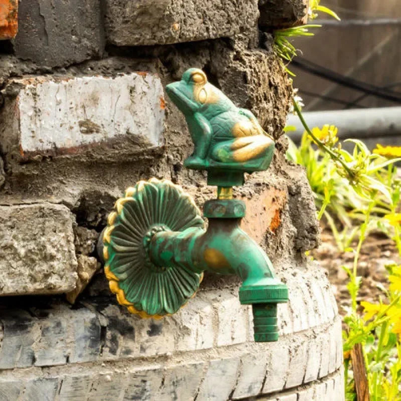 Bathroom Garden Faucet Antique Brass Kindergarden Wall Mount Animal Cold Water Faucet Basin Faucet