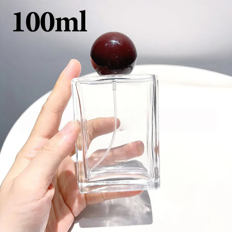 30/50/100ML Square Glass Perfume Bottles Portable Spray Bottle Large Capacity Replacement Empty Wholesale Refillable Containers