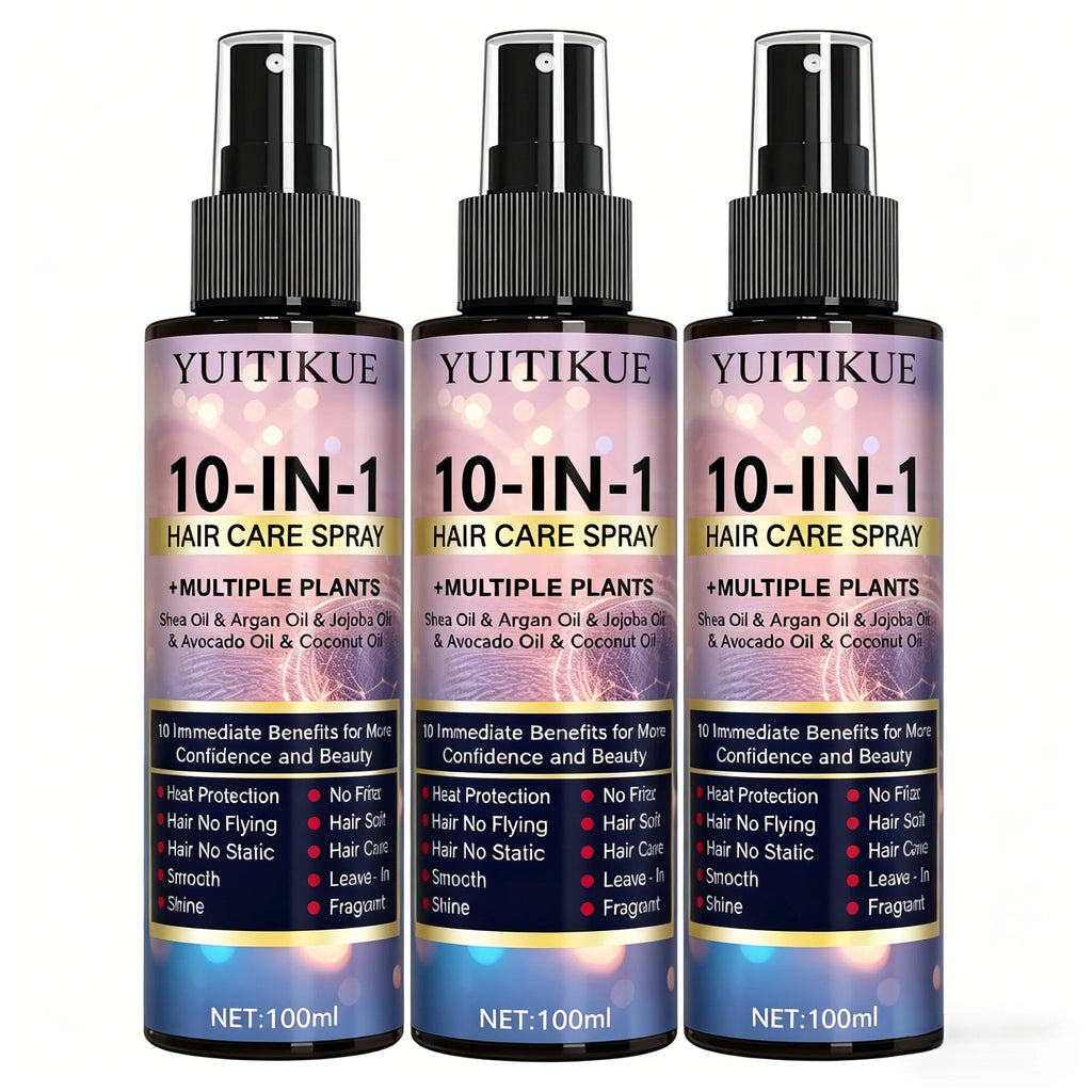 YUITIKUE 10-in-1 Hair Care Spray, Leave-In Conditioner with Natural Oils for Smooth, Shiny & Tangle-Free Hair