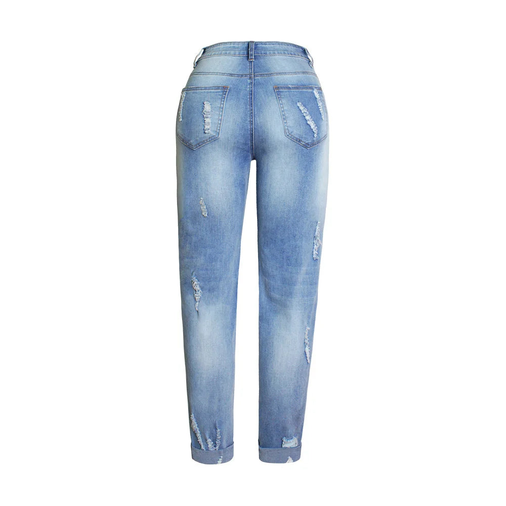 Sexy Embroidery Fashion Streetwear Women Mom Jeans Woman Jean Stacked Pants Boyfriend Baggy Jeans Vintage Clothes Denim Trousers