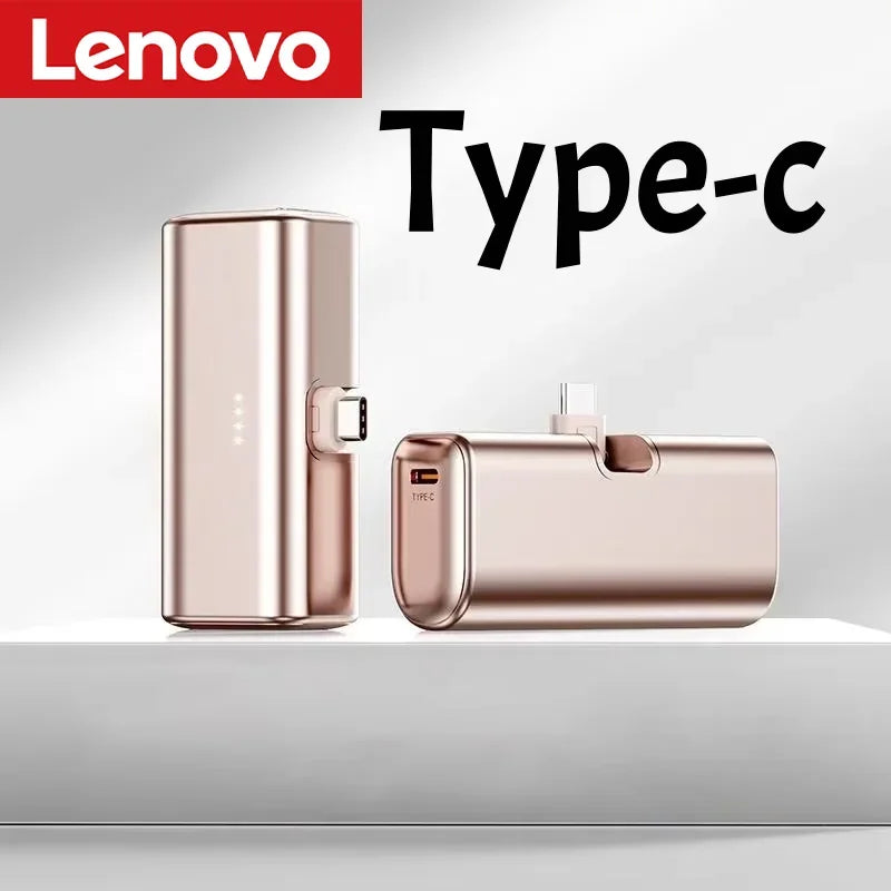 Lenovo 22.5W 500000mAh Fast Charging Mini Portable Charger USB-C Power Bank Suitable For IPhone 16/15 Series And Android Devices