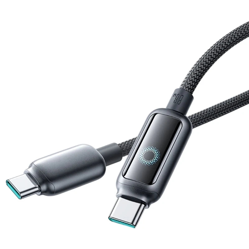 Auto Cut Off USB C Fast Charging Cable With  Power Protections And LED Indicator For Phones Tablets Laptops