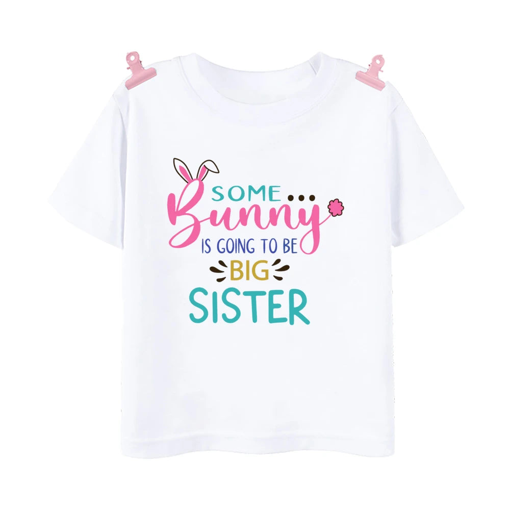 Happy Easter Bunny Print Kids Shirt Easter Party Boys Girls Outfit T-shirt Child Holiay Clothes Children Short Sleeve Shirts Tee