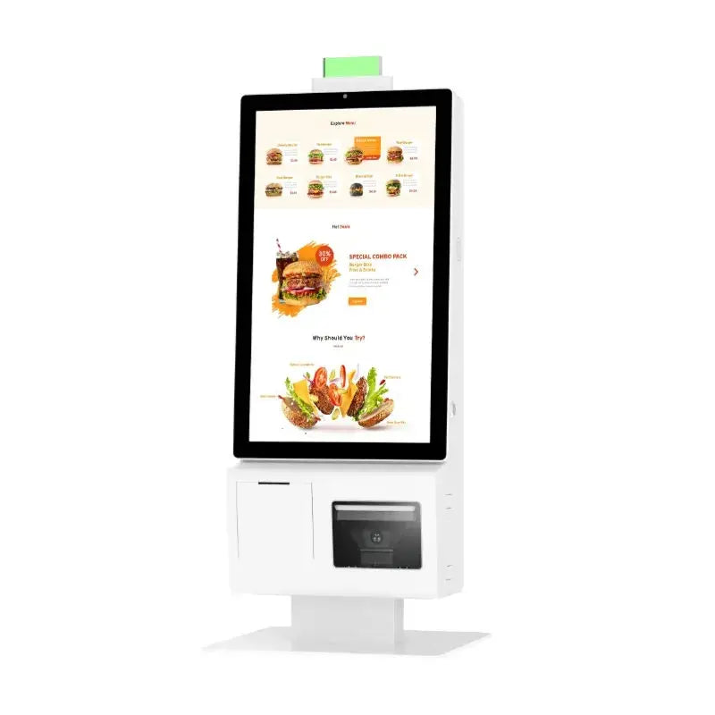 21.5" Android Multi Touch Screen Self Service Checkout Payment Kiosk Machine With Pos