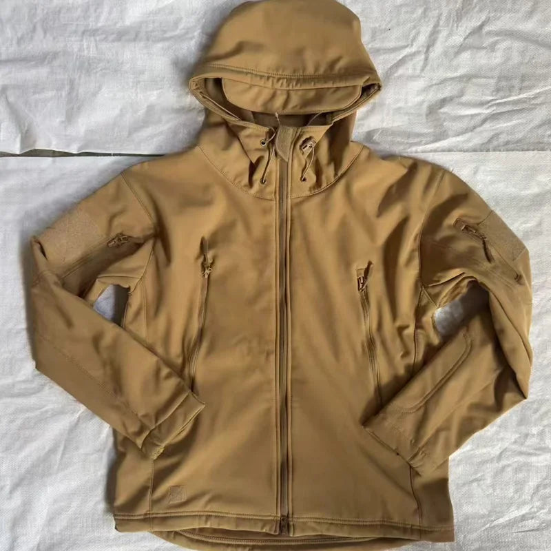 Men's Military Tracksuit Winter Set Fleece Tactical Parkas  Cargo Jackets Hiking Camping Pants Climbing Softshell Casual Coats