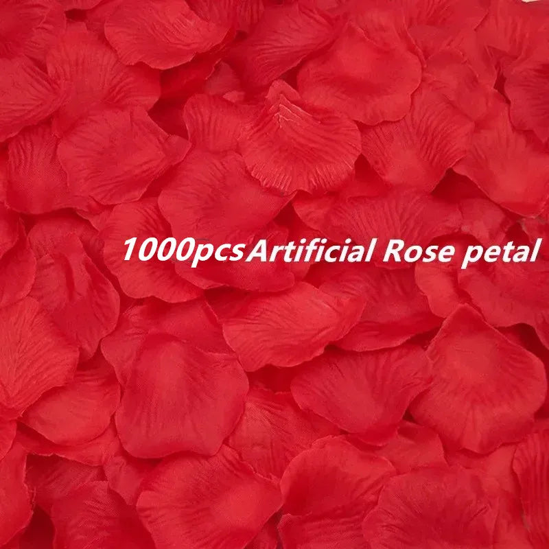 24/48 Pack Heart Shaped LED Tea Lights Candles with Artificial Rose Petals Romantic Night Decorations  for Wedding Anniversary
