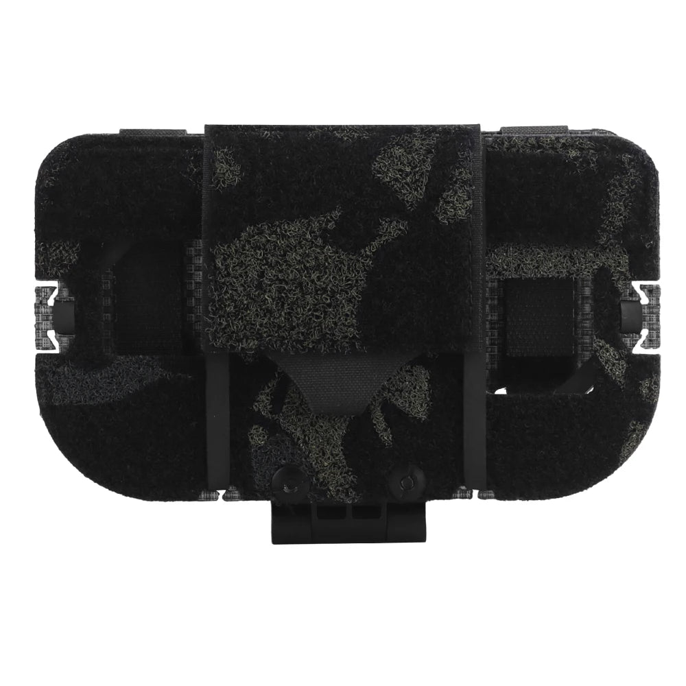 Tactical Phone Pouch with MOLLE/PALS Strap, Foldable Chest Phone Holder for Navigation & Tactical Vest Accessory