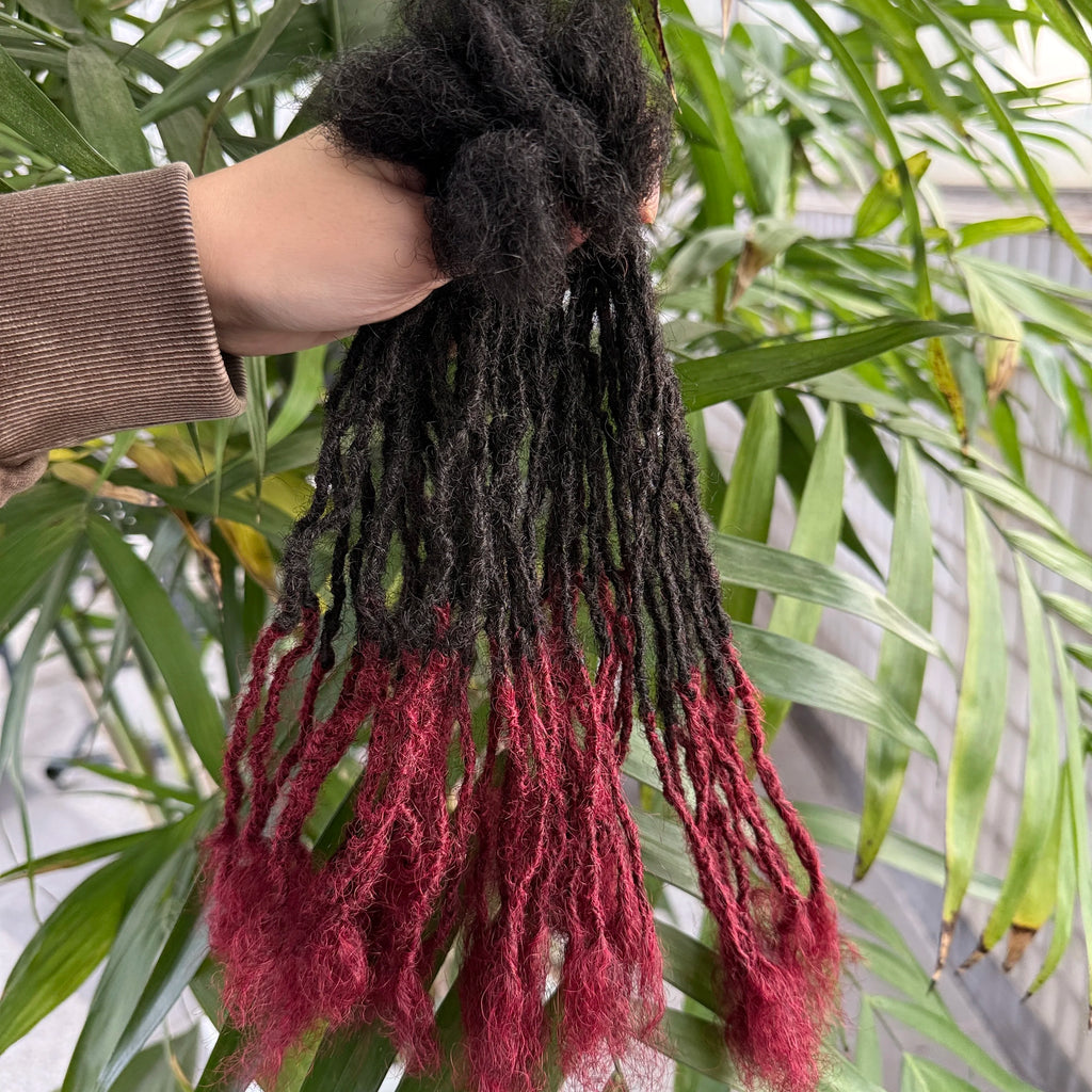Colored 2mm Handmade Sisterlocs Real Human Hair Permanent Micro Locs Extensions Natural Looking Soft Dreadlock Interlocking