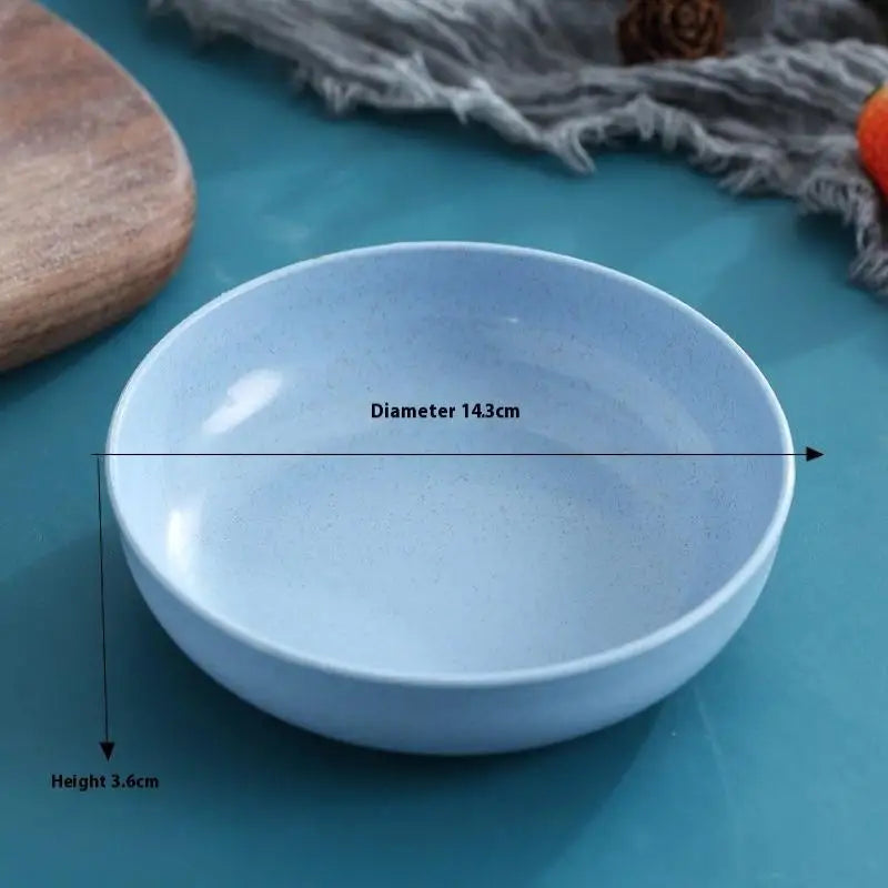 5pcs/set Vegetable Plate Tableware Plate Nordic Wheat Straw Plate Fruit Plate
