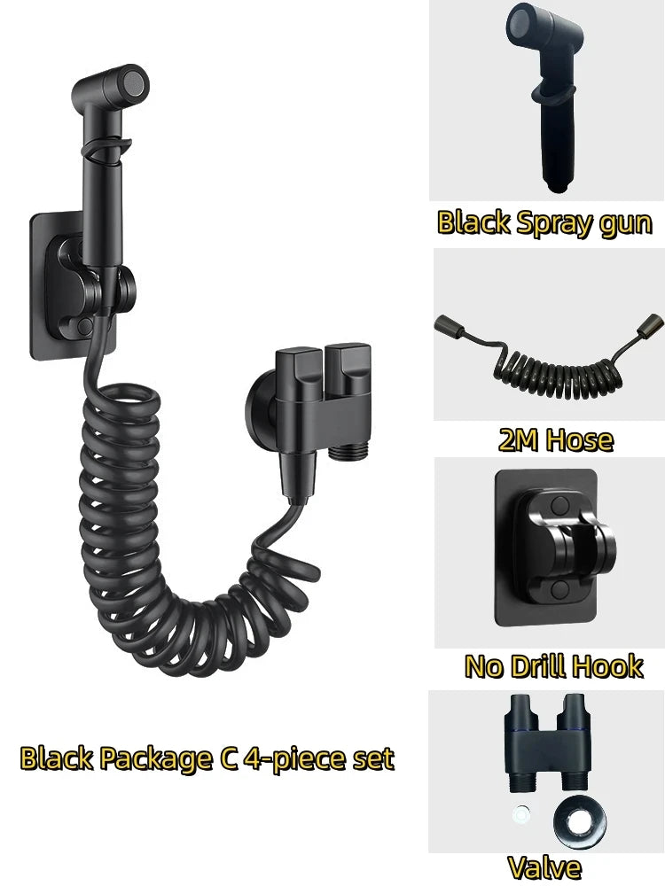 Bathroom Set, High-pressure handheld sprinkler, bathroom cleaning, bathroom accessories, sanitary shower