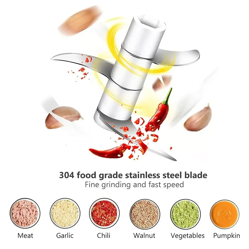 Electric Garlic Chopper 100/250ML Mini Portable Veggie Chopper Garlic Grinder Masher Onion Chopper Blender to Vegetable