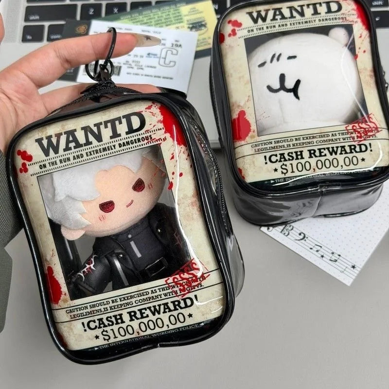 New Fun Creative Prison-themed Itabag Transparent Case For 13cm Doll Portable Clear Keychain Gift Box Collectibles Storage Pouch