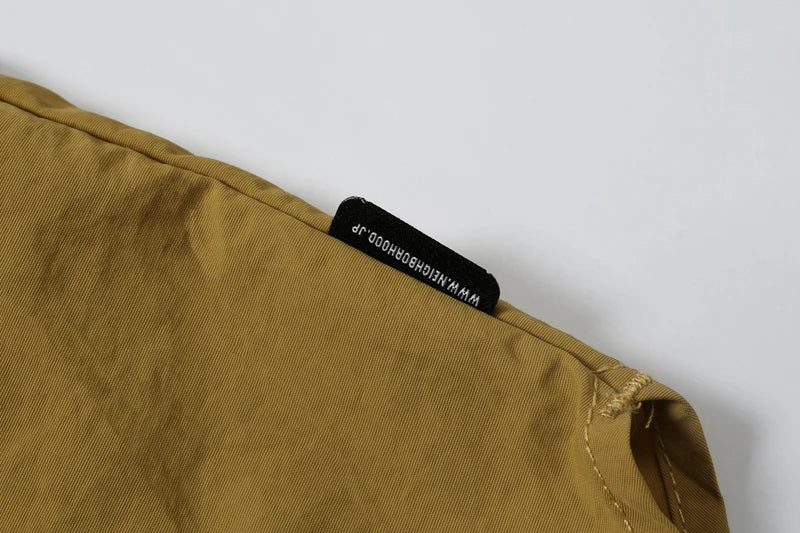 Quick Dry NBHD V-shape Shorts Zipper Pockets Shortpants Japan Men Women Thin Fabric Loose Drawstring Short Pants Breeches