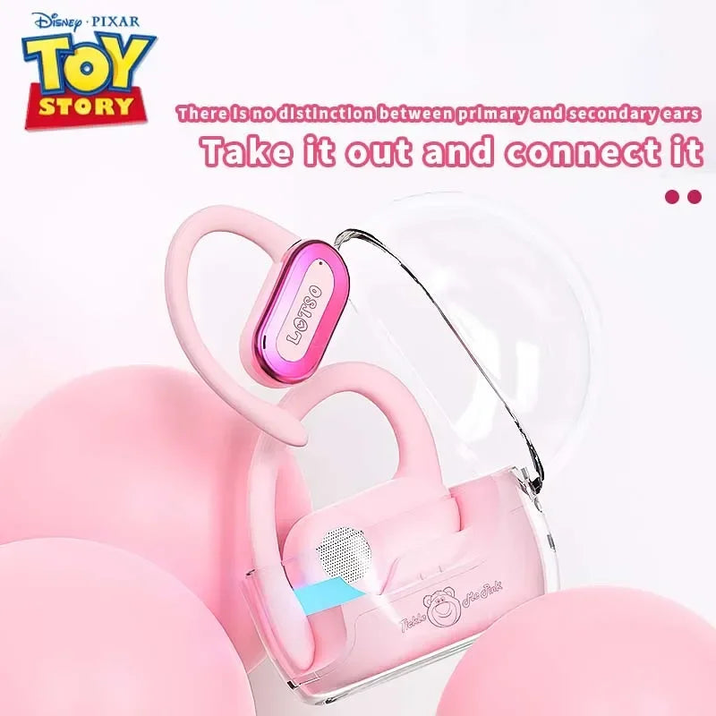 Cartoon OWS Earphones Bluetooth Wireless Lotso Earbuds HIFI Stereo HD Call Sports Gaming Headset Noise Reduction Long Standby