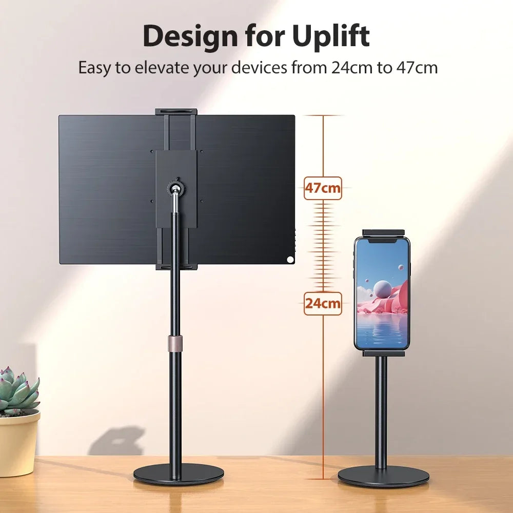 Portable Monitor Tablet Stand Adjustable Height Desktop Monitor Bracket for 4.7-17.3 inch Phone Tablet Monitor Support Holder