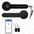 NAIERDI Smart Fingerprint Door Lock Tuya APP Bluetooth Keypad Card Entry Door Lock with Handle for Home Apartment Bedroom