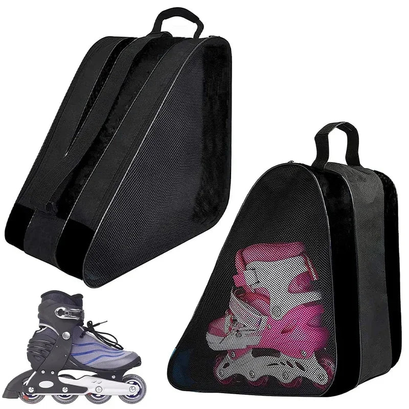 Portable Roller Skates Bag Ice Skating Shoes Cover Large Capacity Breathable Kids Inline Skates Storage Bag Skating Shoes Bags