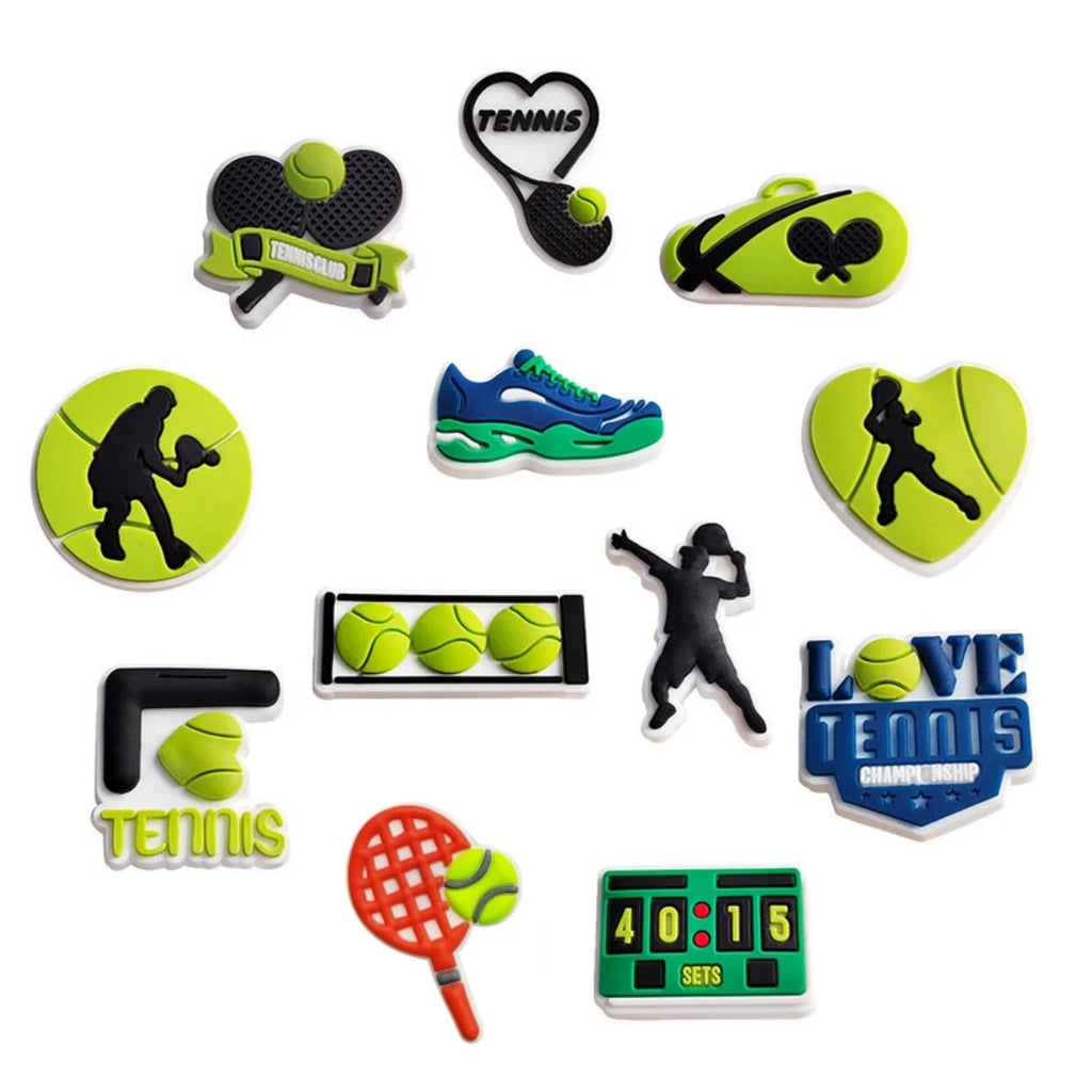 12/32Pcs Sports Shoe Charms for Croc,Tennis Shoe Charms Accessories for Boy Men Party Favor