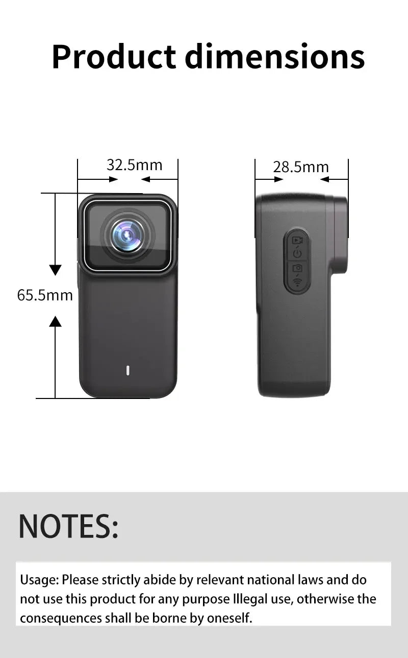 4K HD Action Camera HD EIS Magneti Pocket Video Camera 30m Waterproof WiFi Motorcycle Cam Sport Video Recorder with Memory Card