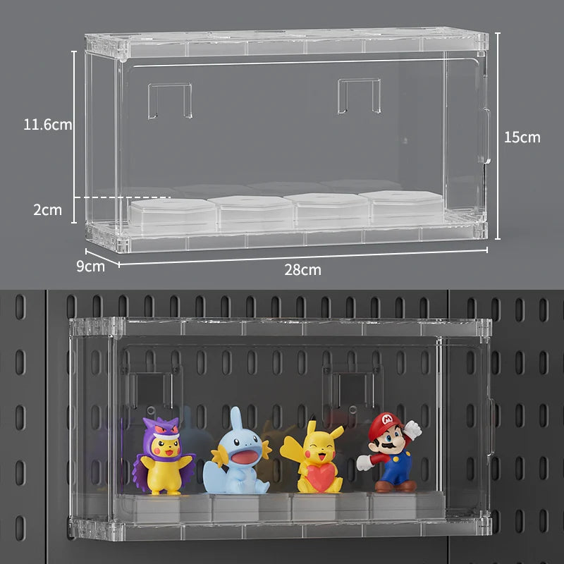 Study Room Pegboard with Shelves Tool Free Wall Grid Scratch Proof Easy to Install for Computer Desk Accessories