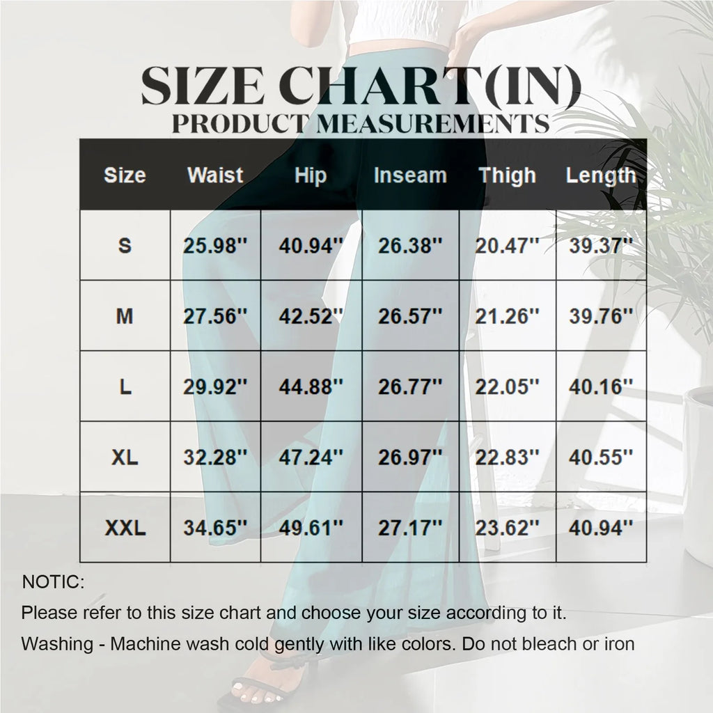 New Mom's Loose Pants Summer Fashion Versatile Ice Silk Chiffon Wide Legged Pants Women's Straight Casual 9-point Trousers