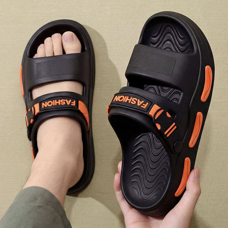 Thick Bottom Men's Sport Sandals Summer 2026 Outdoor Non Slip Drive Beach Sandles Men Lightweight Comfort Eva Platform Slippers