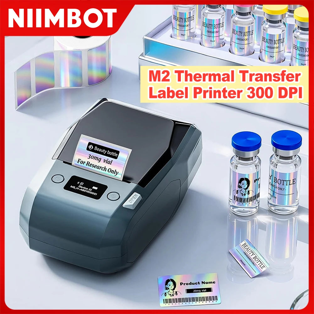 M2 Niimbot Portable Thermal Transfer Label Printer Multi-function Sticker Label Maker Machine for Office Clothes Tag Power Cable