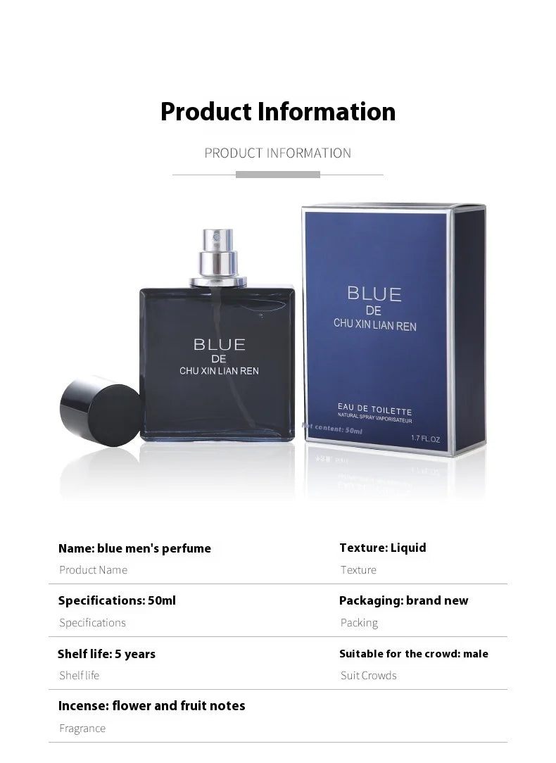 Brand Perfume Woody Men Perfume Spray Long Lasting Sandalwood Ocean Light Fragrance Vibrant Gentleman Gift