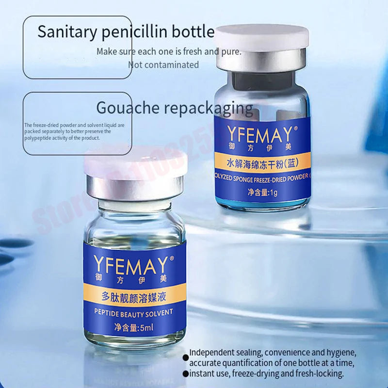 10pcs Copper Peptide Algae Peeling Whitening Melasma Peel Kit Natural Seaweed Bone Plant Extract Mask Rejuvenation Moisturize