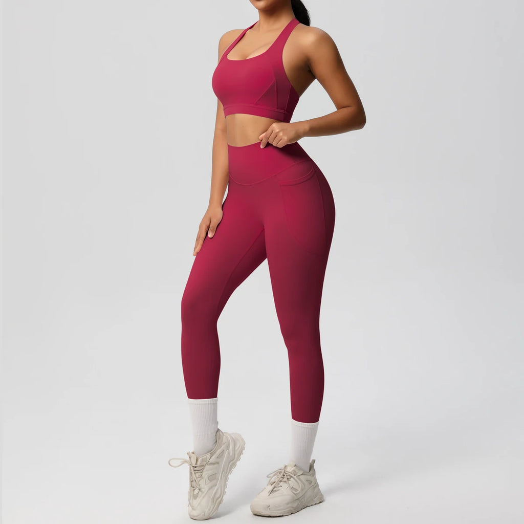 Yoga Suit Sports Set Womens Sportswear Sports Women's Yoga Bra Tummy Control Slimming Booty Leggings Women's Tracksuit
