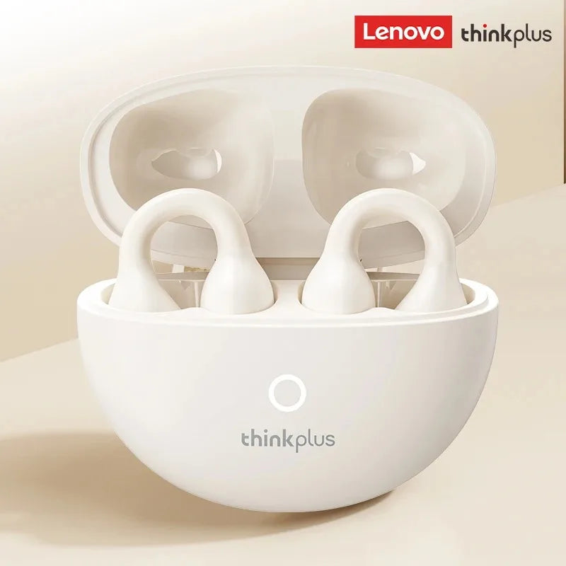 New Lenovo LP25 OWS Wireless Bluetooth 5.4 Clip Headphones Long Battery Life Gaming Headset HIFI Surround Sound Earbuds With Mic