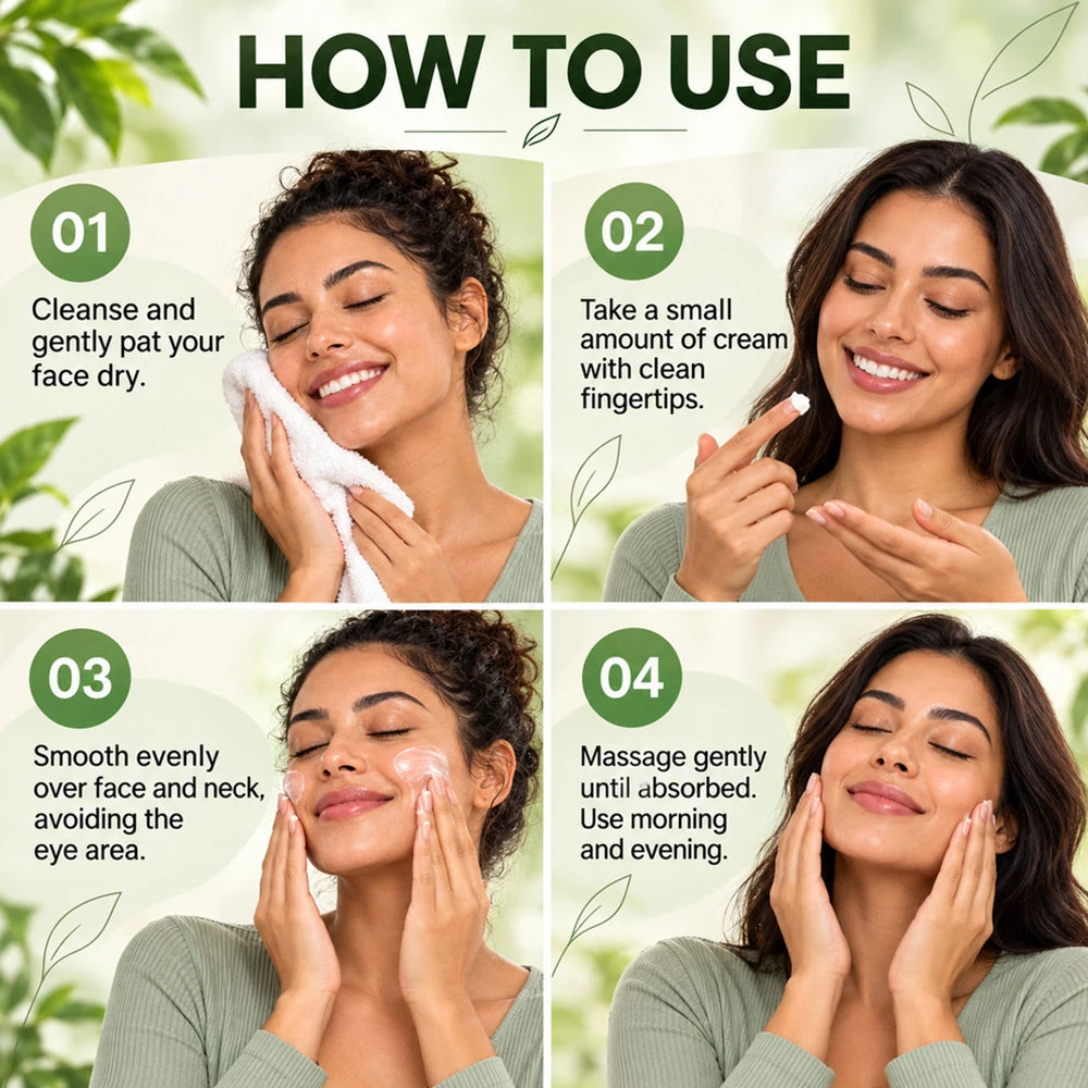 JUINHOU Face Cream Glutathione Niacinamide Moisturizer Evens Skin Tone Reduce Dullness Dark Spots Daily Facial Skin Care