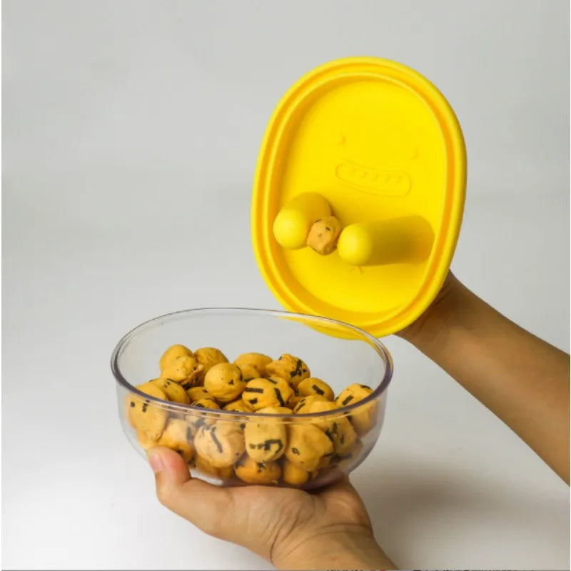 1PCS Creative Food Storage Container Lunch Box Anti-Dirty Bowl Keeps Hands Clean, Suitable for School, Office, and Picnics