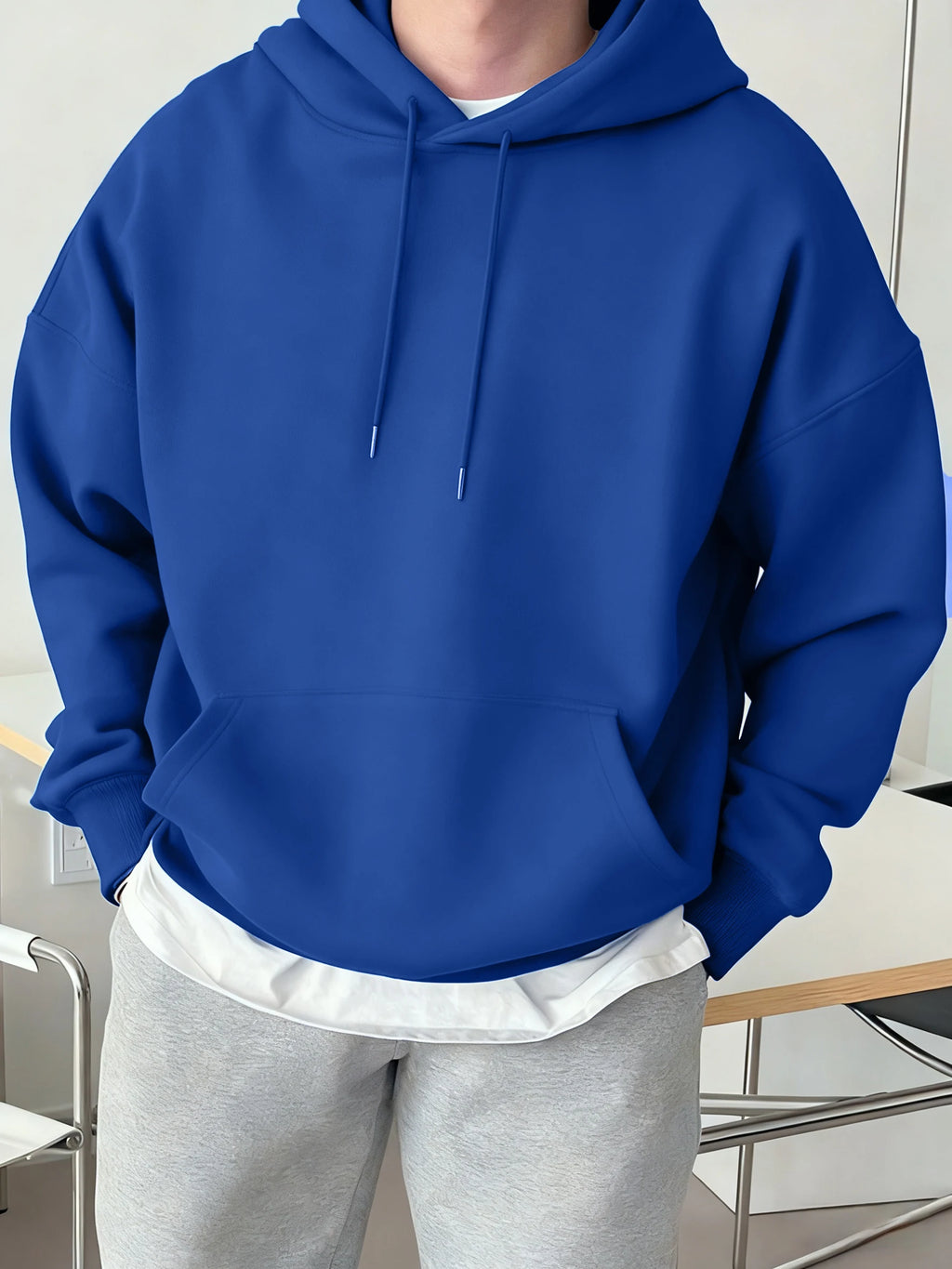 Fashion Solid Sweatshirt Sport Comfy Tracksuit Fleece Autumn Hoodies Man Basics Warm Streetwear Casual Jogging Clothes Unisex