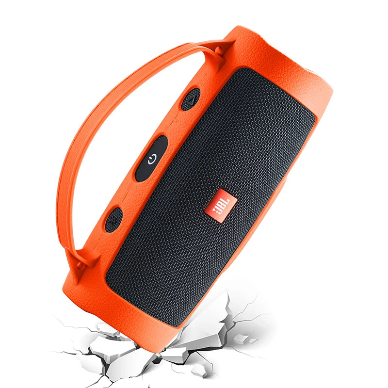 Bluetooth Speaker Case Soft Silicone Cover Skin With Strap Carabiner for JBL Charge Essential 2 Wireless Bluetooth Speaker Bag