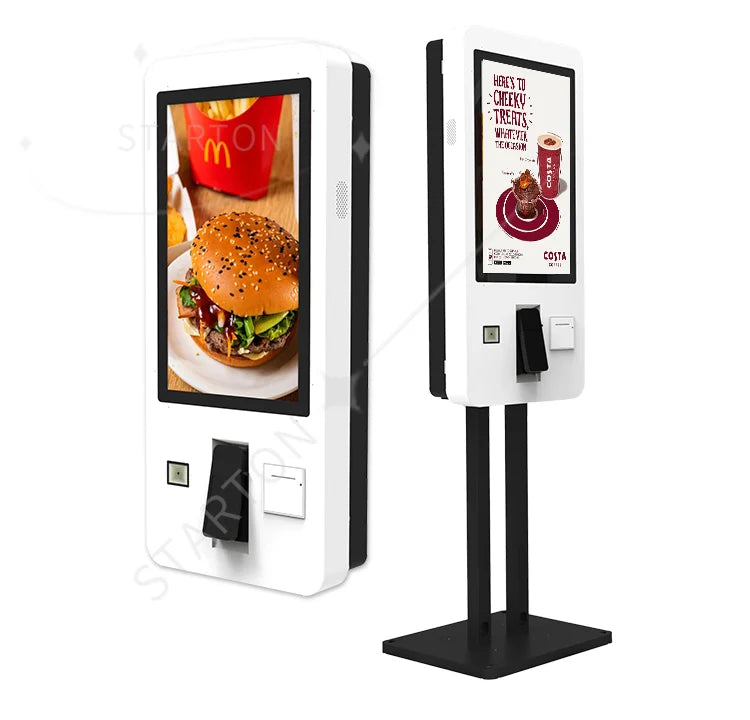 21.5 27 32 Inch Touch Interactive Screen Android Floor Stand Touch Kiosk Self Ordering Kiosk Self Service Kiosk for Food Order