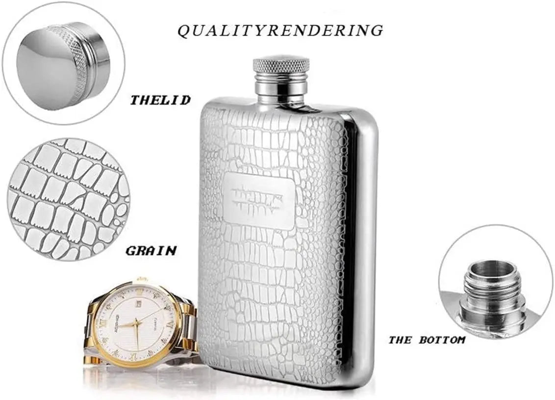 Personalized Small Mini-Thick Stainless Steel Portable Outdoor Flagon with High-Grade Wine Bottle