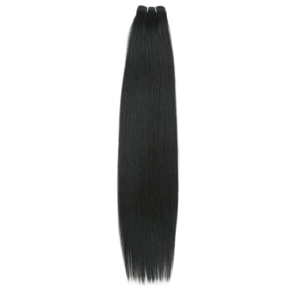 26" Bio Straight Hair Bundles Natural Soft Heat Resistant Fiber Synthetic Fiber Hair Extensions Protein Straight Hair Weave
