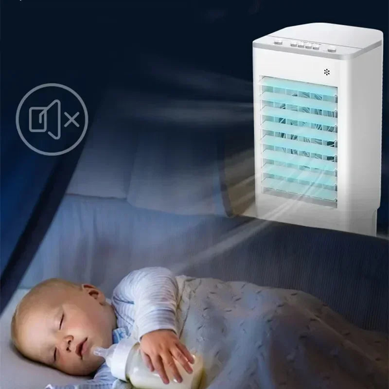 Small Air Conditioning Fan: Air Cooler. Single Cooler Fan. Mobile Air Conditioning Fan. Ventilateur Portable.